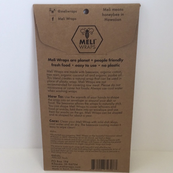 Meli Wraps Reusable Beeswax Food Wraps - Picture 2 of 7